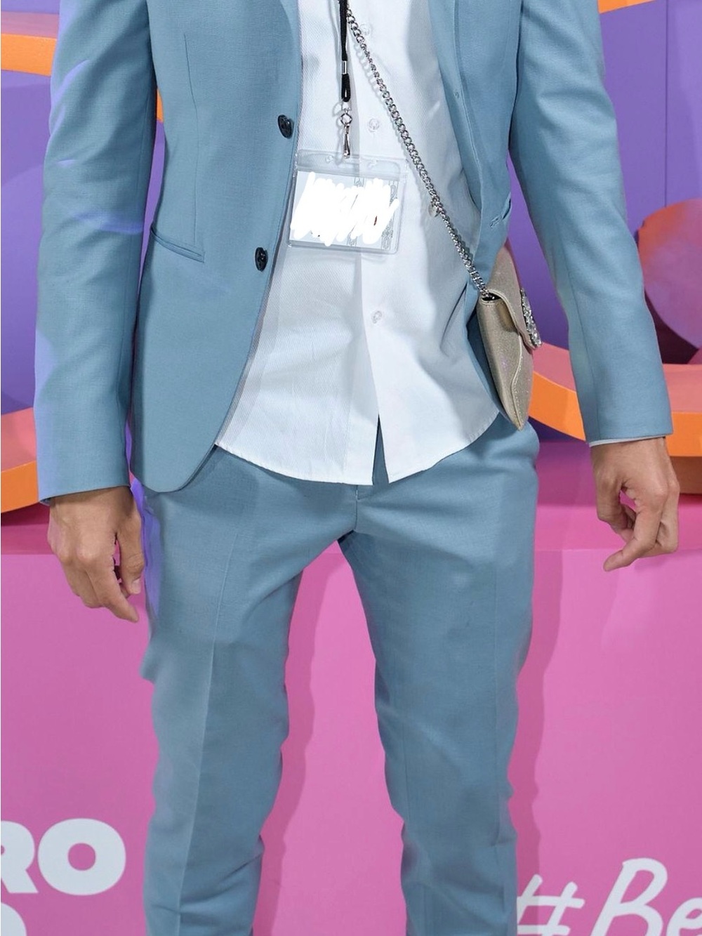 Guess Light Blue Men's Two-Button Blazer